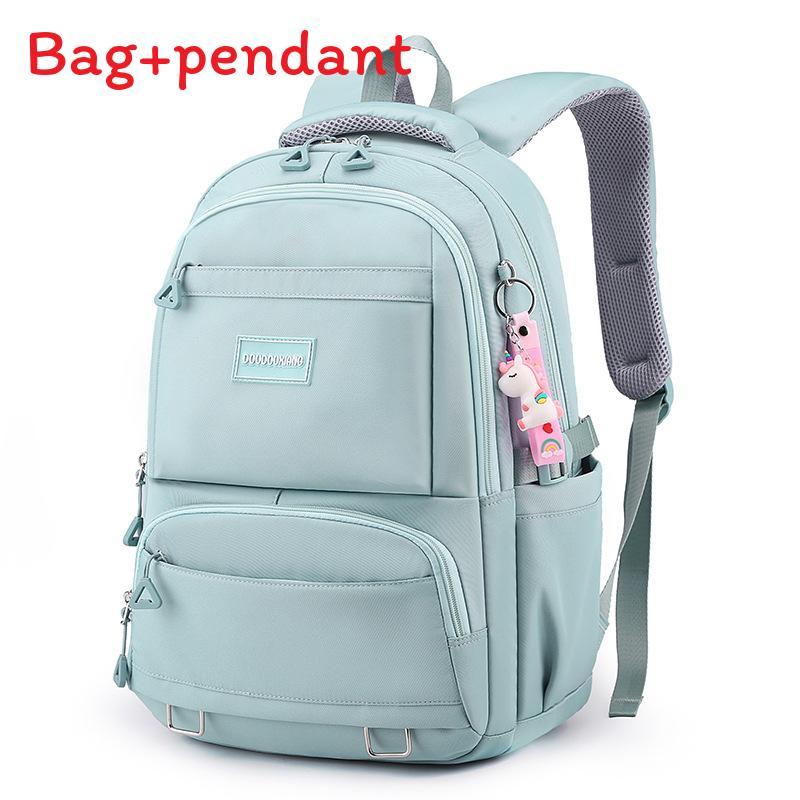 Mochila Escolar de Nailon Para Adolescentes Con Múltiples Compartimentos Diseño Impermeable Para Estudiantes