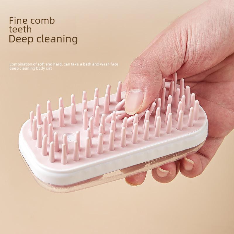 Pet Silicone Bath & Massage Brush for Dogs and Cats