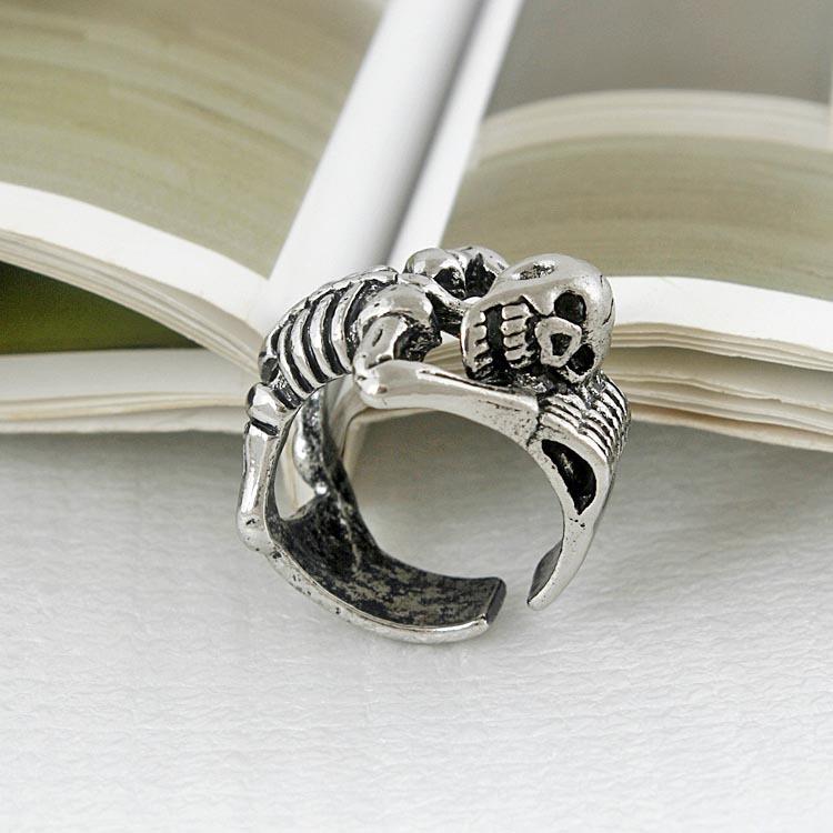 Halloween Jewelry Punk Style Skull Ring Retro Skull Ring Hip Hop Ring