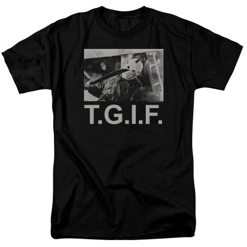 Friday the 13th TGIF Adult TShirt Black Unisex T-Shirt L
