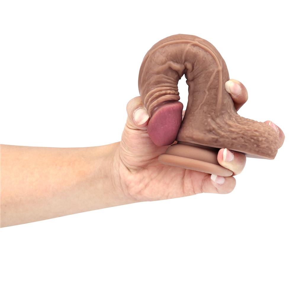 MoDi Realistischer Dildo Stretch Thrust G-Punkt Klitoris Anal Riesiger Penis Erwachsene Sexspielzeug für Frauen Paar Flirtwerkzeug