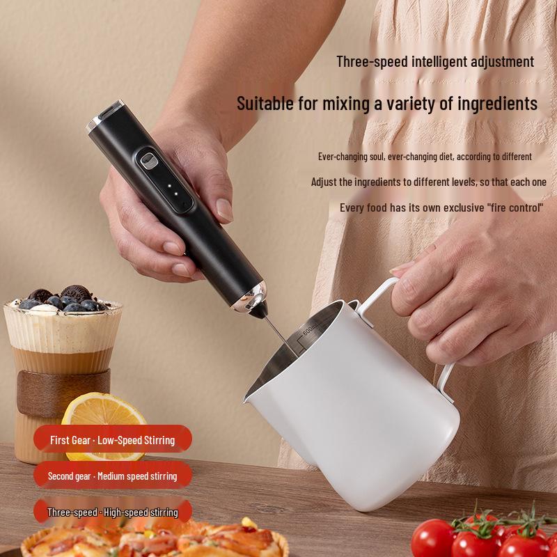 USB-wiederaufladbarer Mini-Handmixer für Milch & Eier