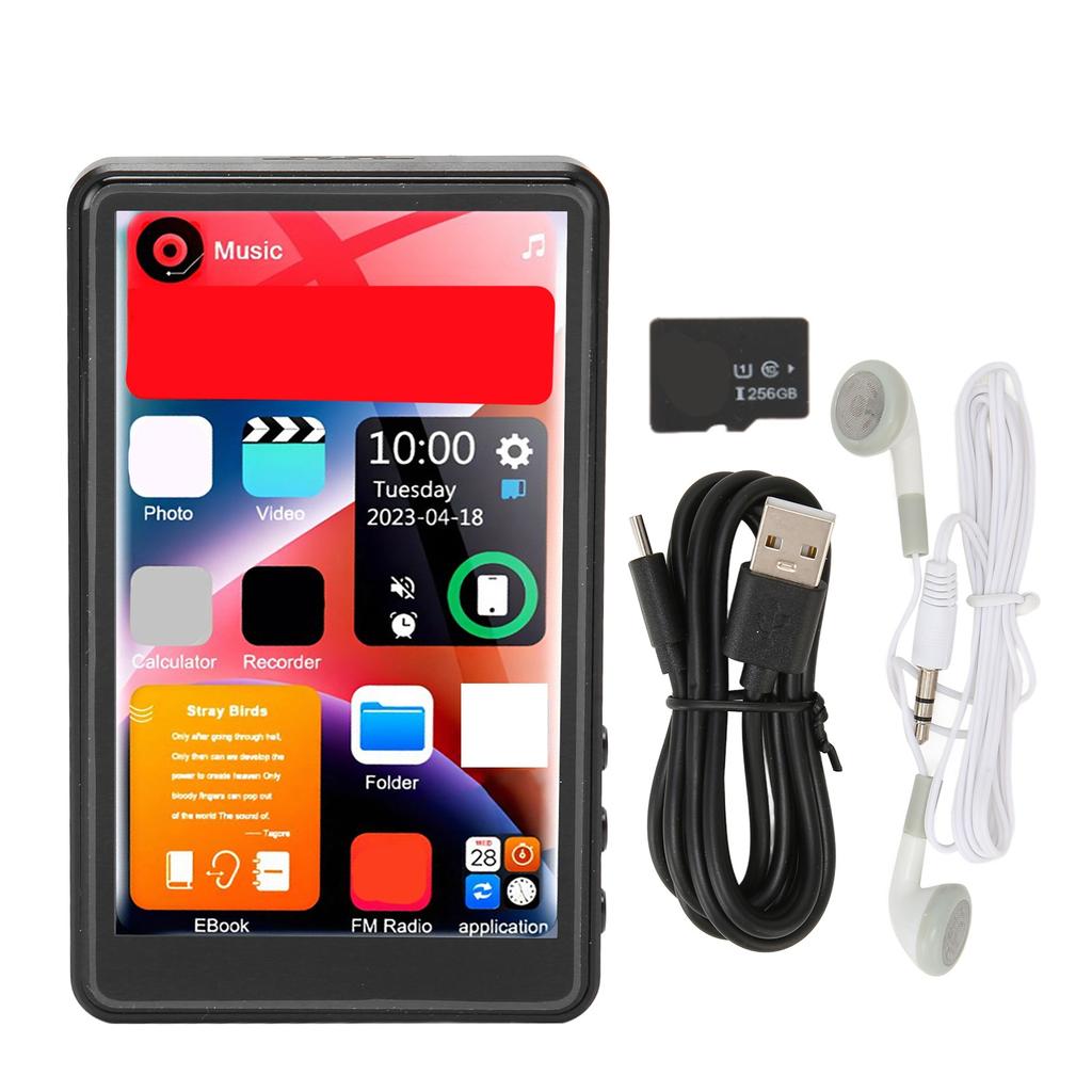 Portable MP3 Player 1000mAh Battery Bluetooth MP3 Player 4 Inch Full Multifunction Support Recording for Travel