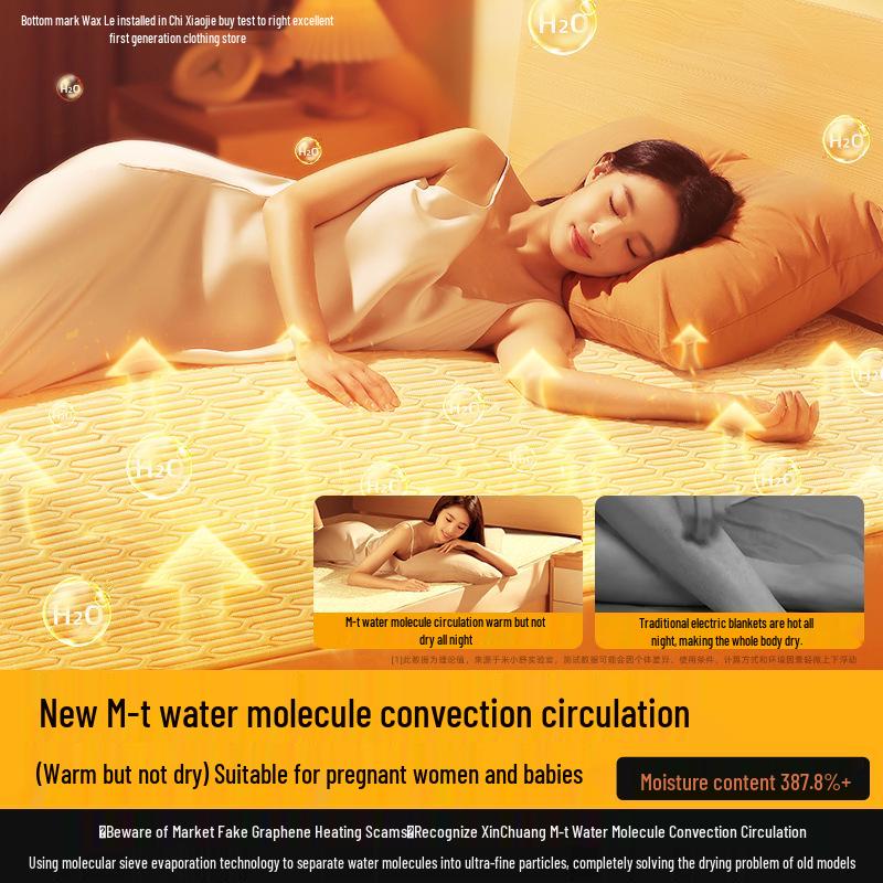2025 Water-Heated Dual Control Electric Blanket Mat for Home