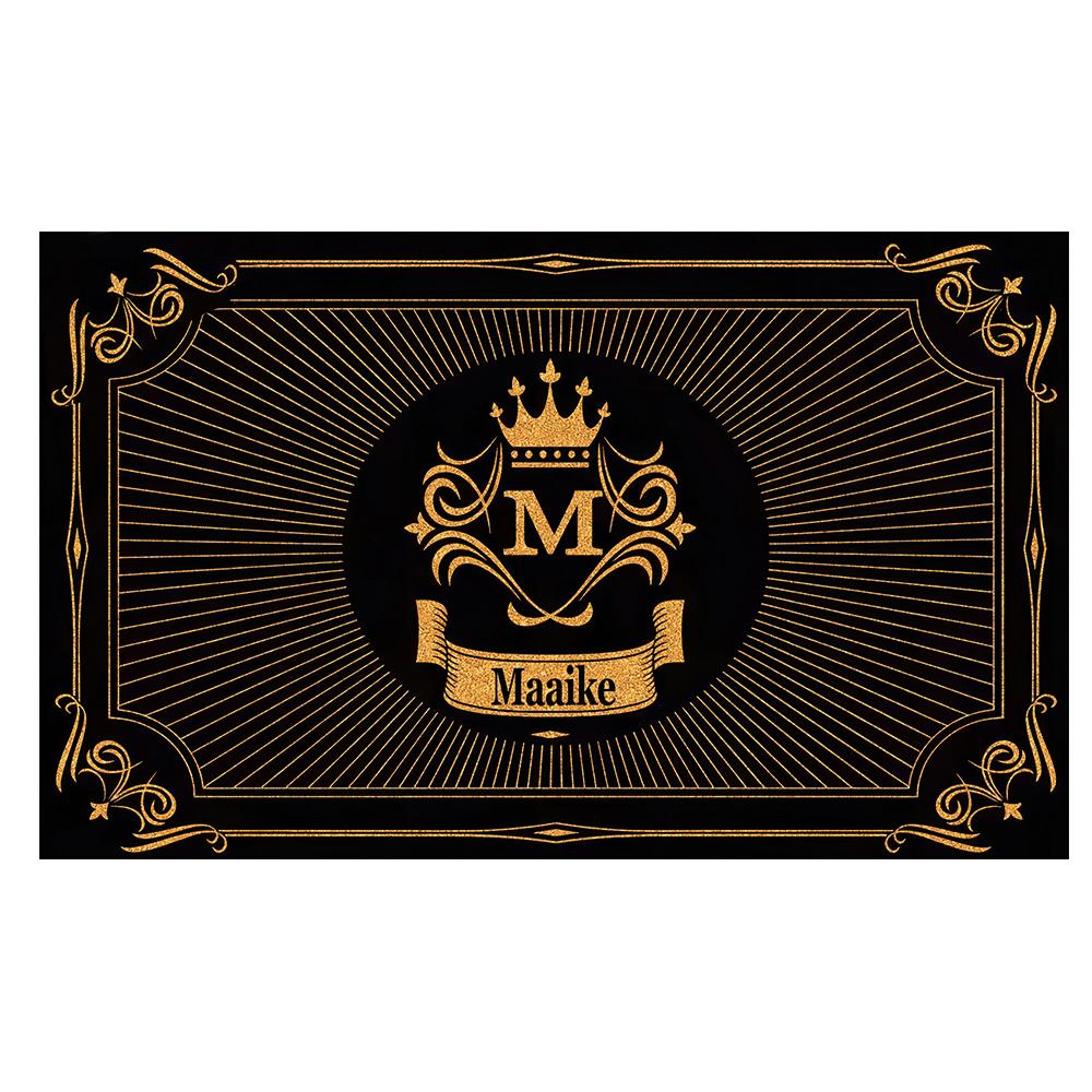 Family Name Personalized Doormat Rubber Wreath Letter Monogram Door Mat Non-Slip Entryway Rug Floor Foot Mats Home Decor