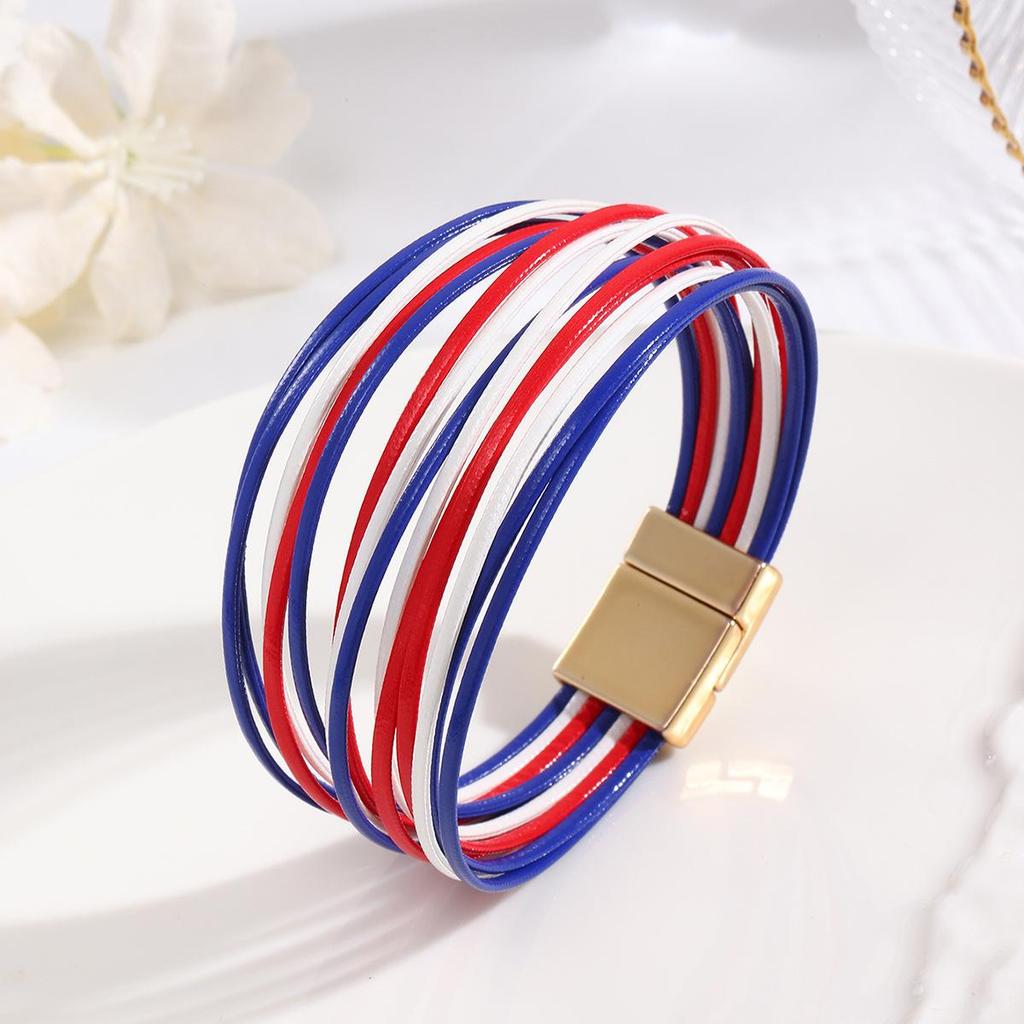 Bohemian Multi-Layer PU Leather Women's Bracelet - Fashionable & Versatile Wristband