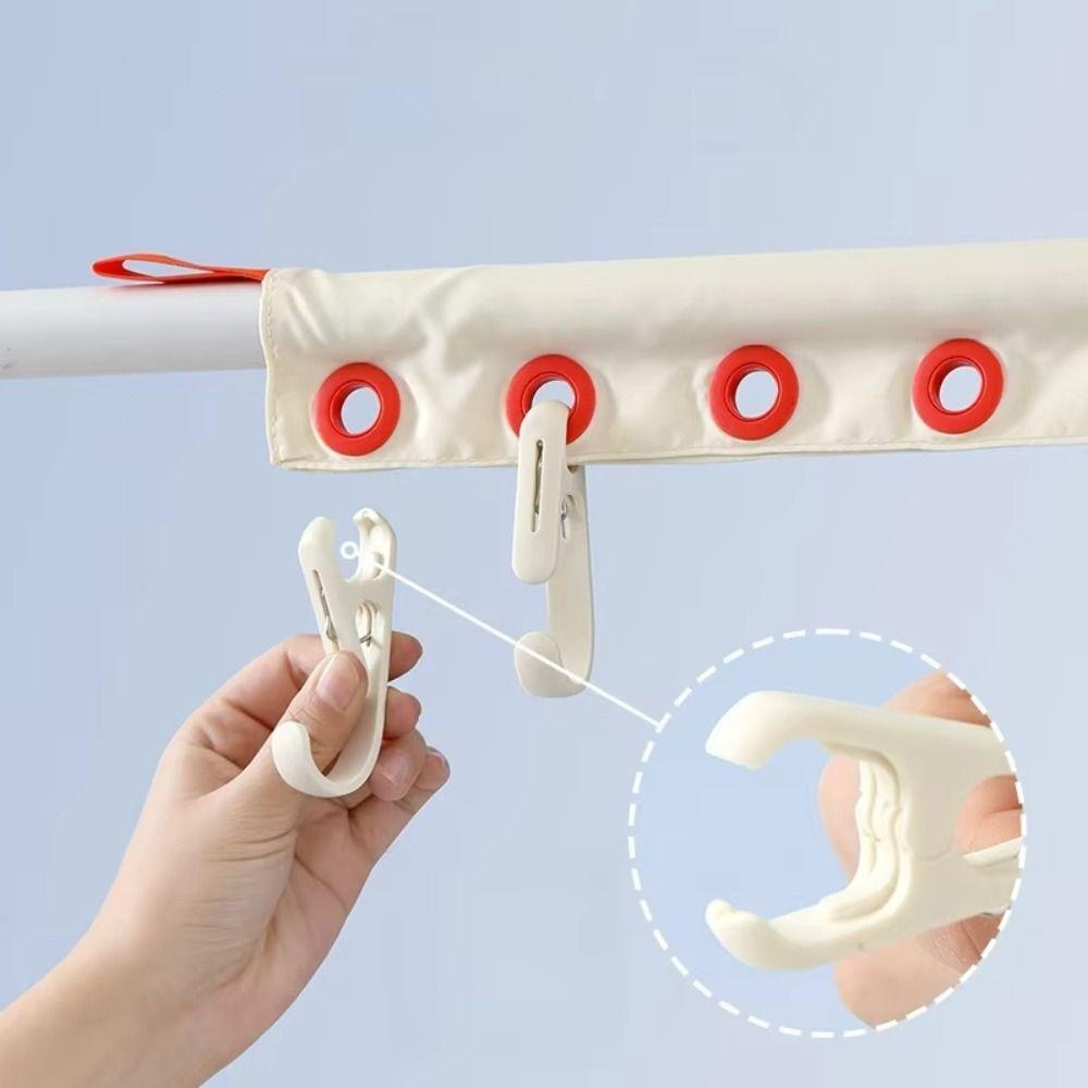 Removable Fabric Clothing Clip Foldable Hanging Socks Organizer Travel Clothes Drying Rack Outdoor