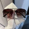 Nouvelles Lunettes de Soleil Bleues Transparentes Mode Femme Extérieur Anti Éblouissement Lunettes Rétro Double Pont Homme Lunettes de Soleil de Conduite