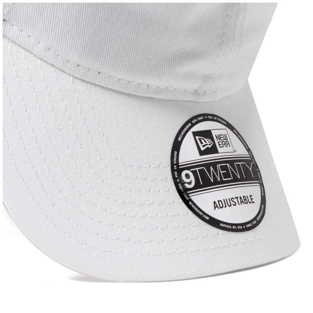 New Era 9TWENTY Adjustable Unstructured Solid Color White Cap, (Used),