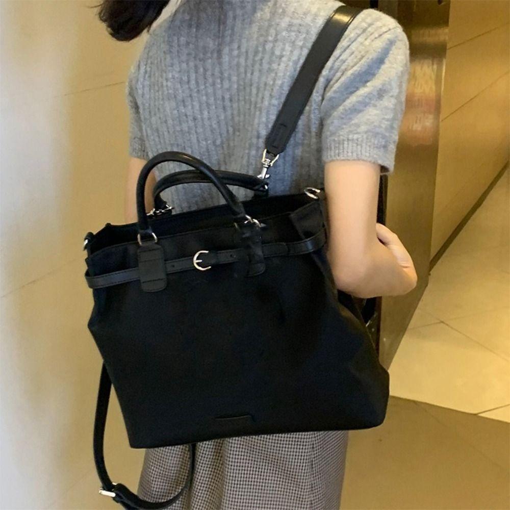 

Leisure Nylon Shoulder Bag French Laptop Bag Trendy Tote Bag Handbag чёрный