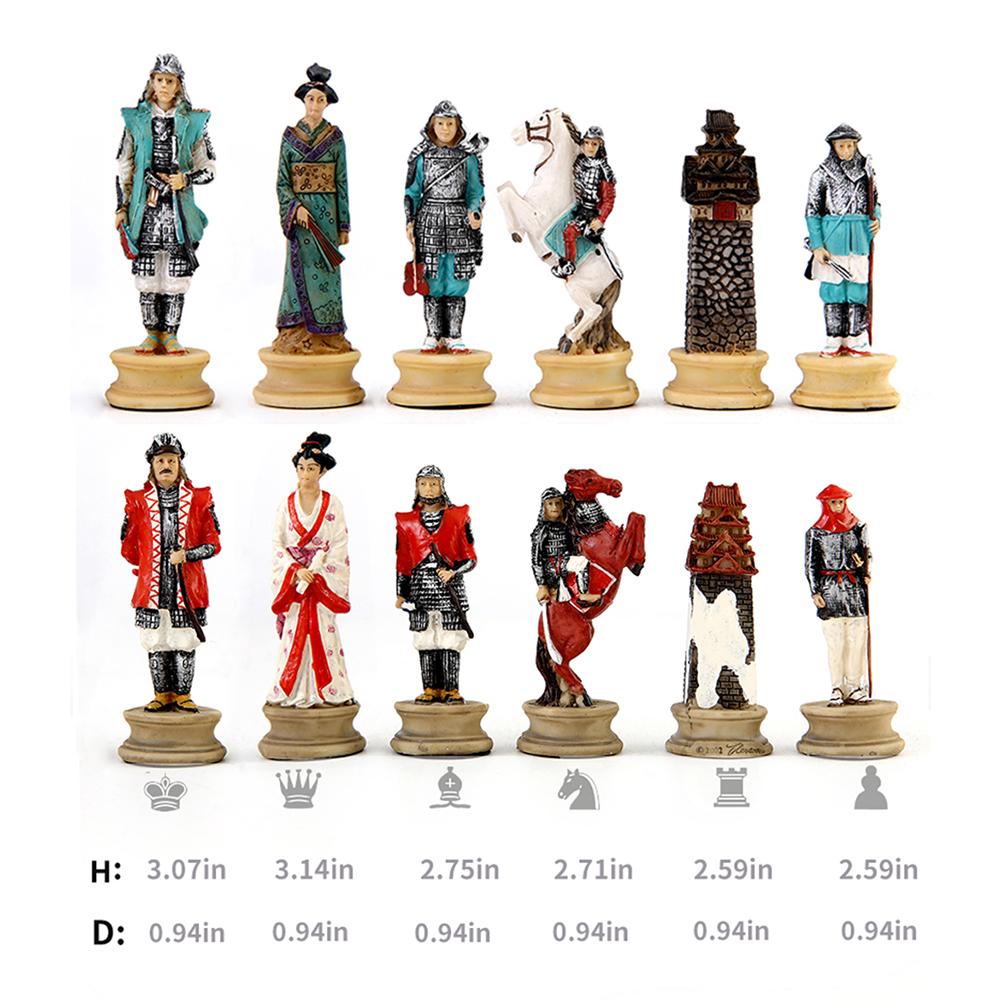 Luxury Chess With 3D Character Design, International Deluxe Chess Set For Chess Lovers And Collectors Puzzle Board Game Card Toy