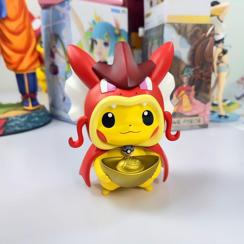 

Pokemon Anime Pikachu Figurine Resin Collectible Home Decor Cute Wealth Attracting Toy Hobbies Action Figure Kid Doll Xmas Giftt Poseable Articulated