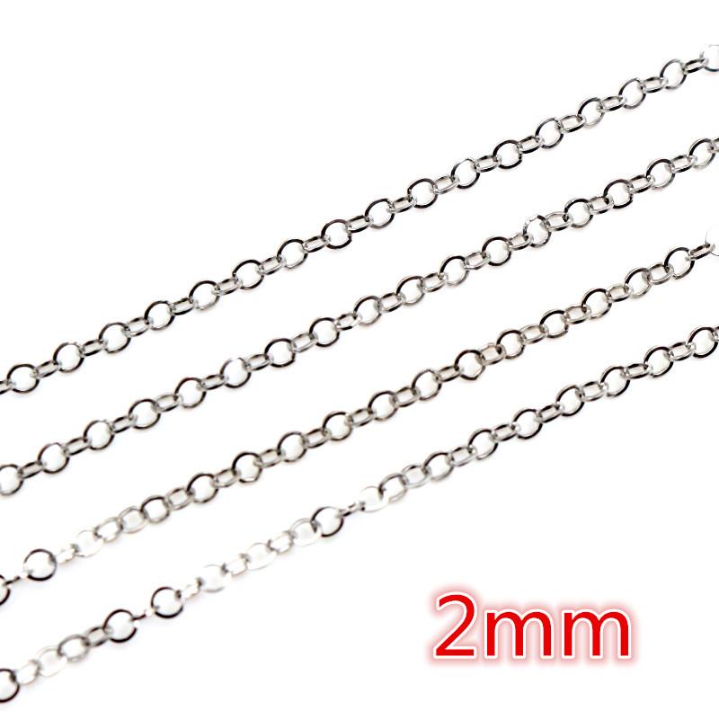 5 Meters/Lot Never Fade Stainless Steel Multi Styles Necklace Chains For DIY Jewelry Making Findings Accessories Handmade