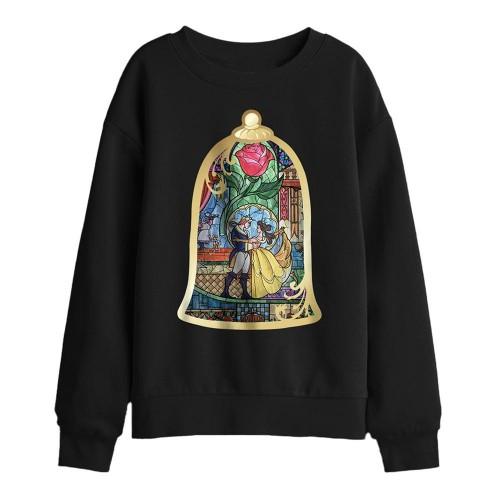 Beauty And The Beast Childrens/Kids Stained Glass Sweatshirt