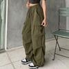 Keep Trendy Oversized Chic Solid Color Ankle-banded Women Pants Cargo