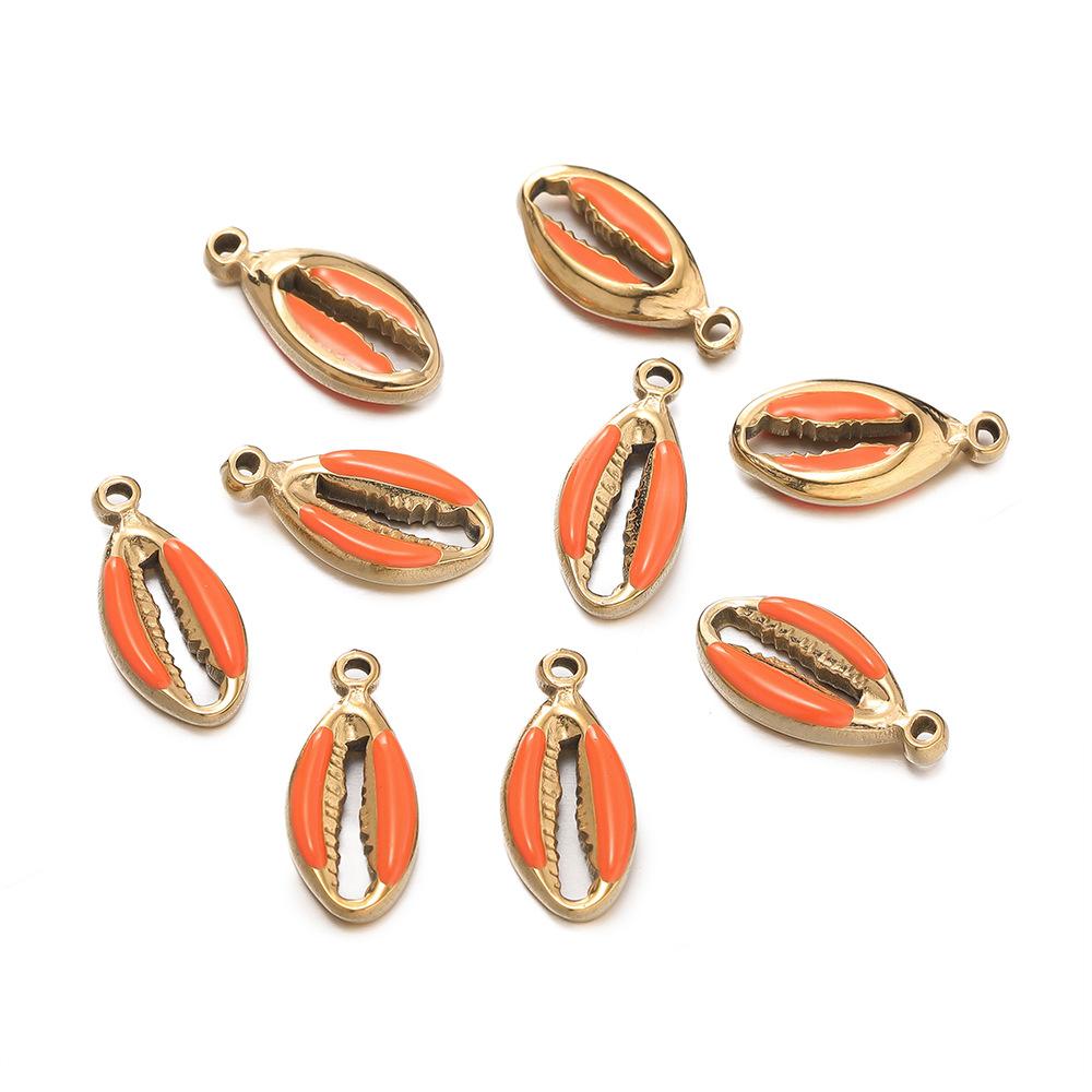 17MM Stainless Steel Shell Oil Drop Pendant Pendant DIY Earrings Bracelet Necklace Jewelry Accessories