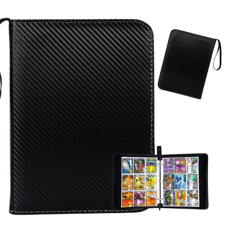 Large Zipper Binder A4/A5 Photocard Collect Book PU Leather Game King Collection Football Star Card Booklet 4/9 Grids Customized
