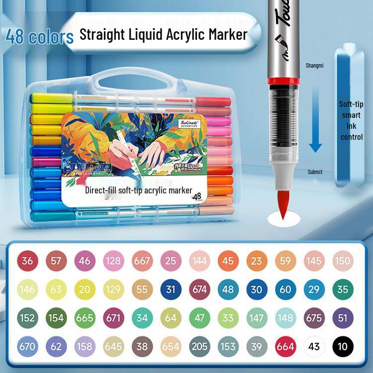 Soft Tip Acrylic Marker Pen Set for Kids' Art - Stackable, 60 or 80 Colors