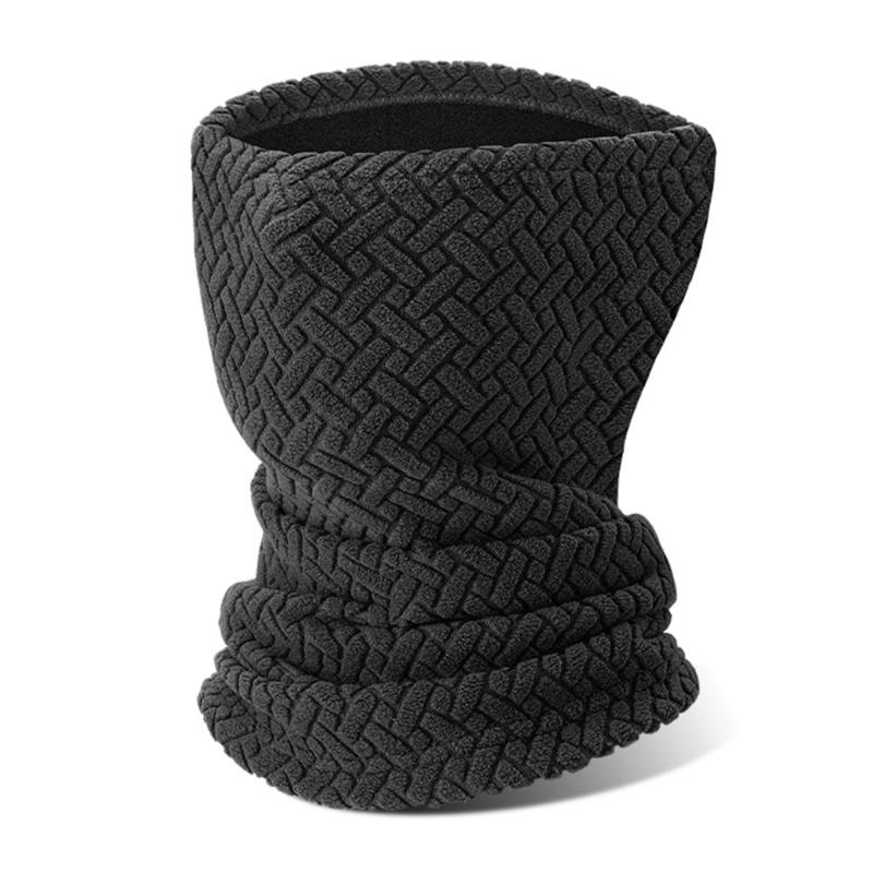 Cycling Neck Warmer Balaclava Bandanas Neck Gaiter Scarf Headwear Face Cover Fleece Tube Scarf Bandanas Face Mask чёрный