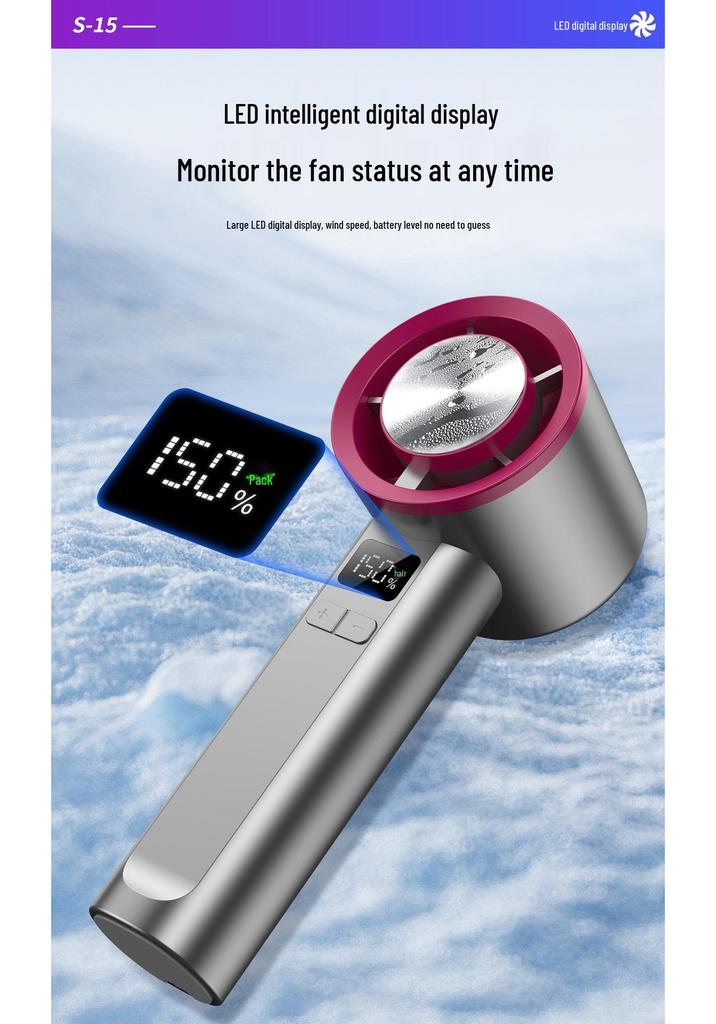 2025 TK-150 Handheld Fan: High-Speed Cooling with Ice Pack & Strong Wind