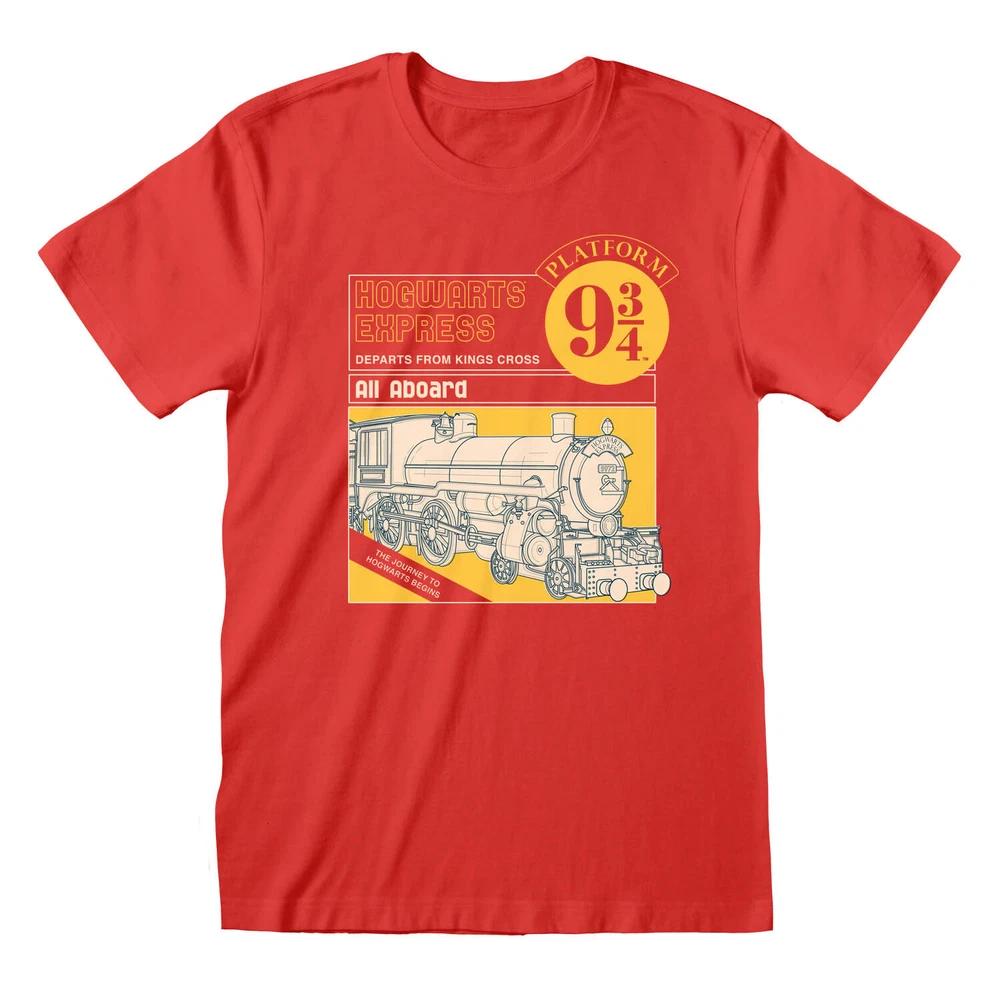 Hogwarts Express TShirt Unisexual Cover Harry Potter New Red Official S