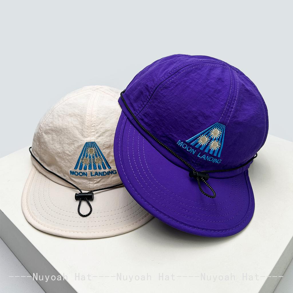 And Women Korean Style Quick-Dry Embroidered Letter Prints Baseball Caps Sun Protection Adjustable Drawstring All-Match Peaked Hats Ins Fashion