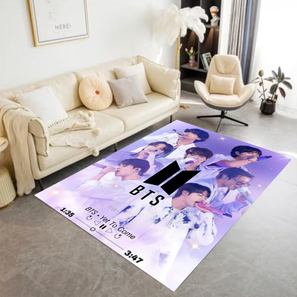 Bts Kpop Group Area Rug Design For Playrooms Kitchen Decorate Room Dormitory Antislip Carpet Anime Office Decor Best For Christmas