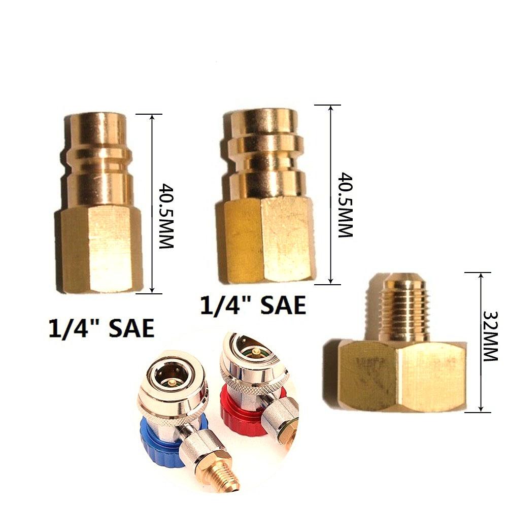 Professional Air Conditioning Adapter Set For R134A 14 SAE Thread W21 8 To 14'' SAE Upgrade Your Cooling System