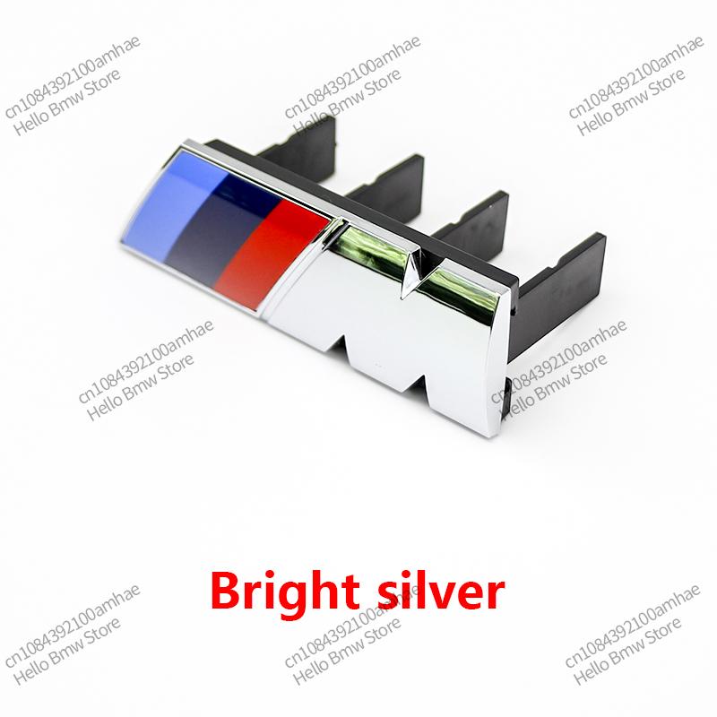 

3D ABS M Sport Front Grille Emblem Badge for BMW E46 F30 G20 X5 X1 X3 Modification Car Styling Accessories 9cm 7.3cm Decal Logo 7.3x2.3cm срібний