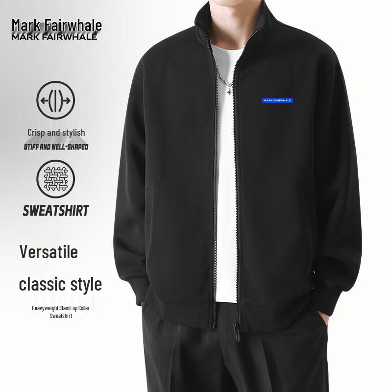 

Mark Fairwhale Men s Stand-Collar Cardigan Hoodie 4XL