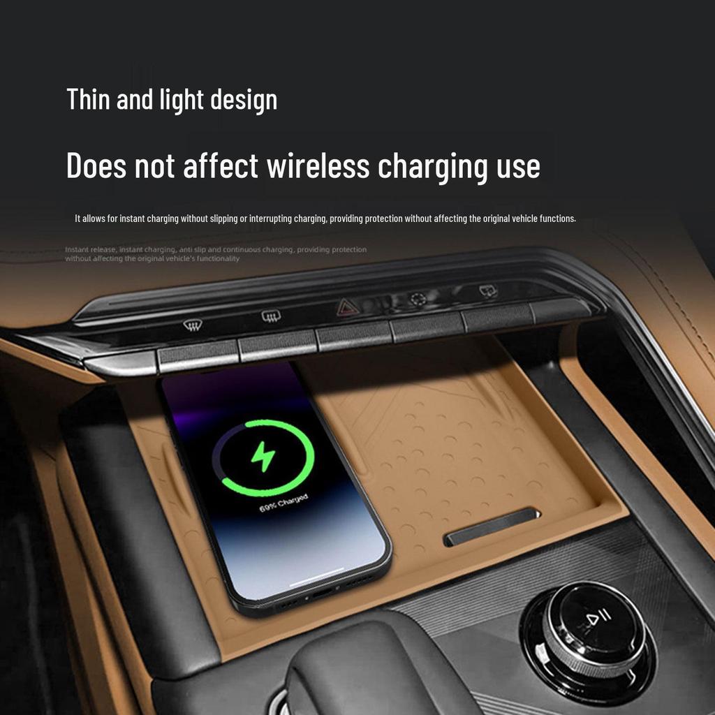 Silicone Wireless Charging Pad for 26 Zeekr 001 Models - Center Console Phone Accessory