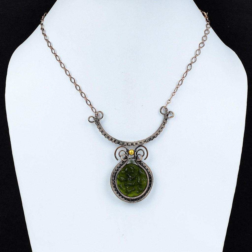 Colier moldovenesc învelit cu sârmă de cupru Colier reglabil piatră prețioasă Bijuterii de cupru Colier de designer lucrat manual în sârmă Bijuterii cadou pentru mama