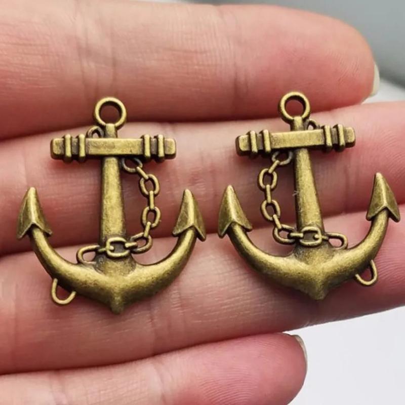 10 szt./partia--31x27mm Srebrne Złote Brązowe Platerowane Zawieszki Kotwice do DIY Akcesoria do Breloków Elementy do Wyrobu Biżuterii