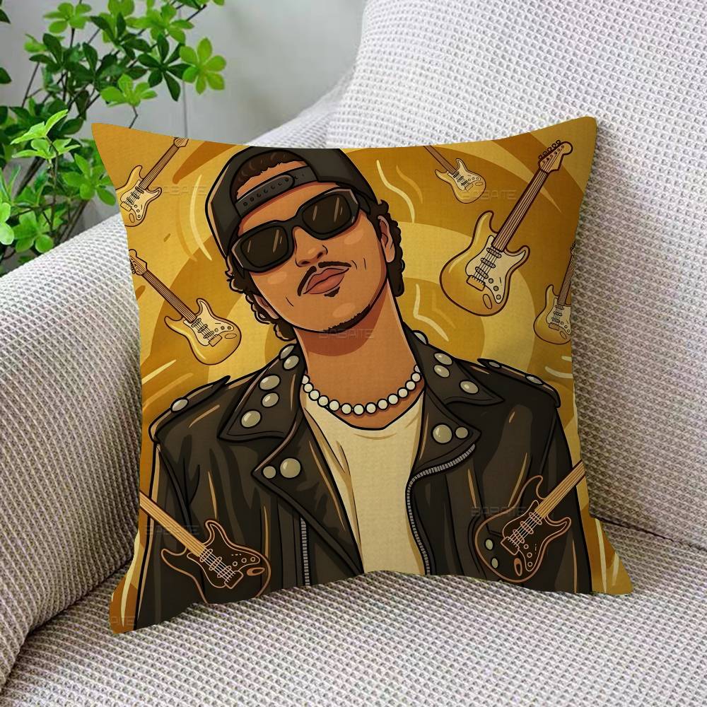 Miyan Bbruno Mars Kissenbezüge Cartoon Sofa Dekorative Heim Doppelseitiger Druck Kurzer Plüsch Niedlicher Kissenbezug