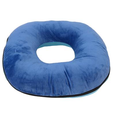 Donut-Kissen Dunkelblau Weich Atmungsaktiv Abnehmbar Hochelastisch Wasserdichte Innenhülle Dekubitus