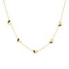 Gold Black White Heart Jewelry Set Necklace Bracelet Earrings for Women