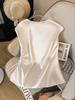 Women's V-Neck Satin T-Shirt - Summer 2026 Slim Fit, Plain Color, Short-Sleeved, Stylish Top