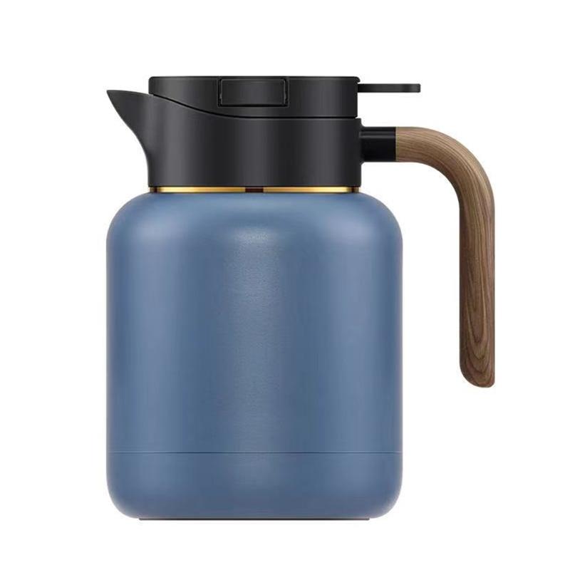 

Samadoyo-1500мл титановый внутренний горшок изолированный чайник, чайник с титановым фильтром, сверхсильная теплоизоляционная способность синий