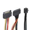 Built-In 12G Mini Sas Hd To U.2 36P Sff-8643 To Sas U.2 Sff-8639 Cable 0.5M/1M With 15Pin Sata Power Supply,Suitable For U.2 Ssd
