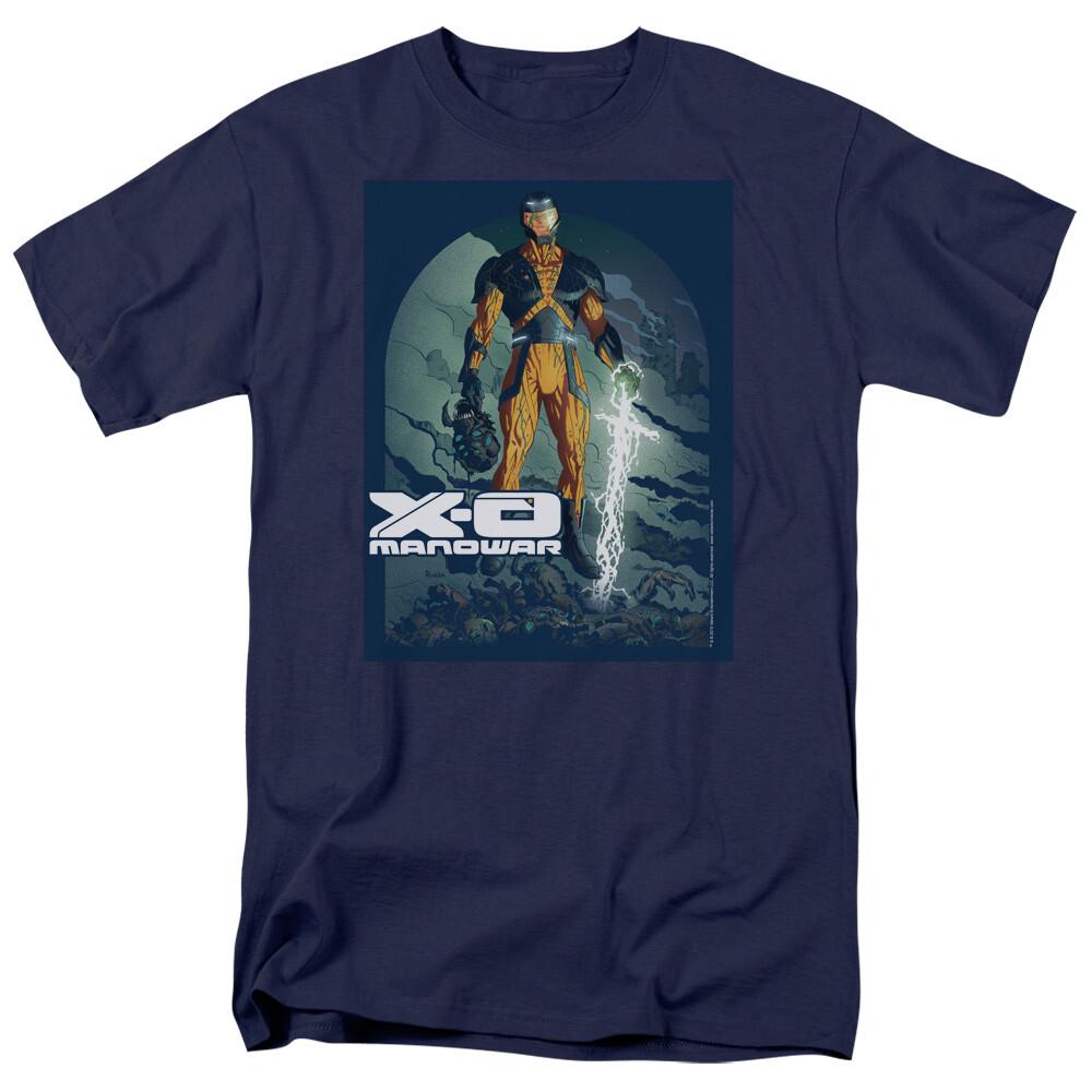 

Мужская футболка X-O Manowar Планета Смерти, лицензионная, Saana Valiant Comics, темно-синяя XXXXL