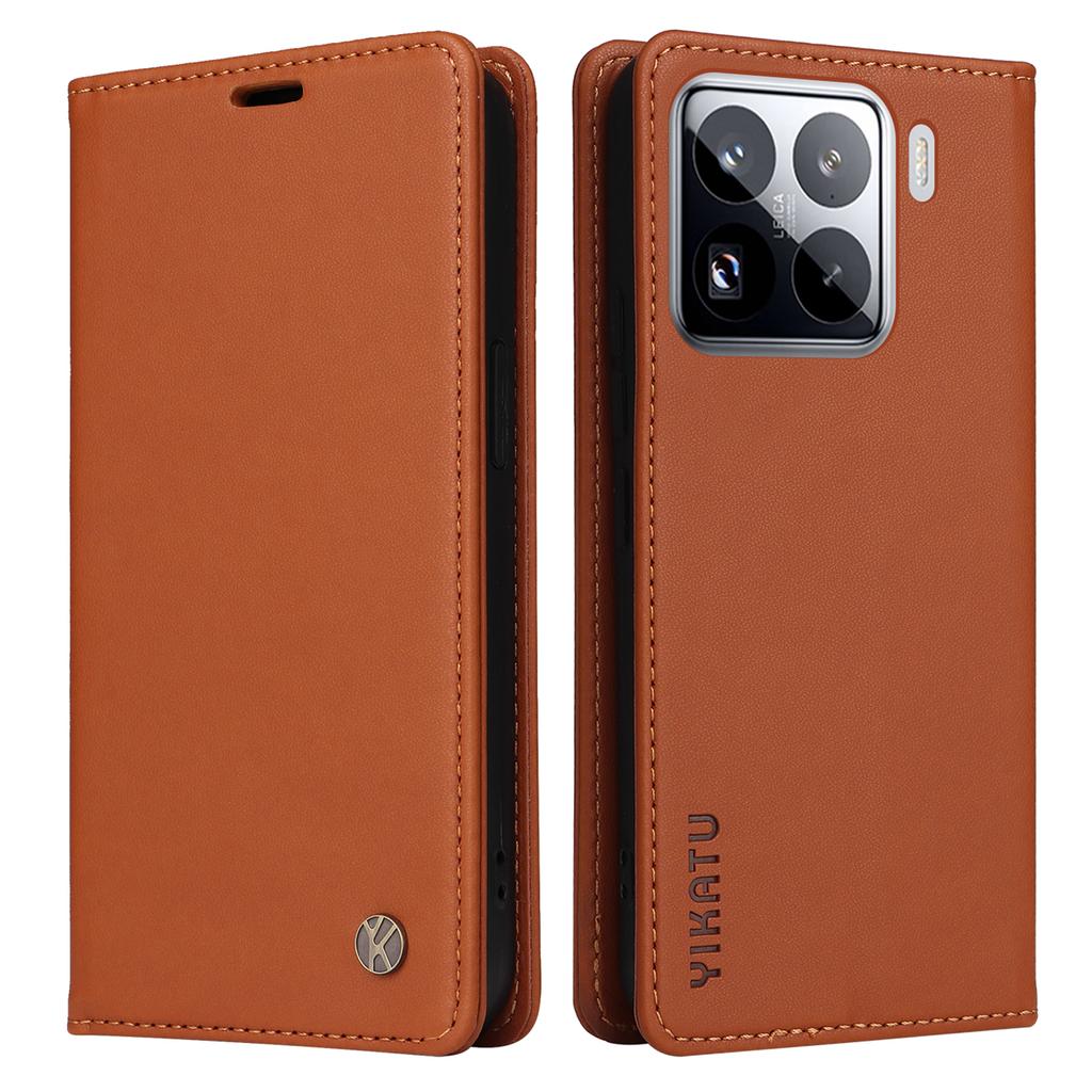 YIKATU YK-001 For Xiaomi 15 Pro Case Stand Leather Phone Cover Strong Magnetic Closure