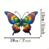 3 Pieces Steel Butterfly Wall Decor Easy To Hang Art Garden Fence Decoration for