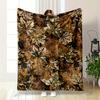 Autumn Maple Leaf Patterned Flannel Blanket Flannel Blanket for Bedroom, Living Room, Sofa, and Nap Sofas.