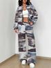 Color tie-dye 1116 new popular autumn and winter new European and American women's clothing smudge and dye suit women