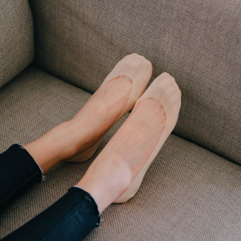 

bananasisters [5 пар] Бесшовные силиконовые шлепанцы Toto, 3 цвета Black 3-legged