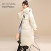 SNOWFLYING Women's Thickened Long Hooded Duck Down Jacket