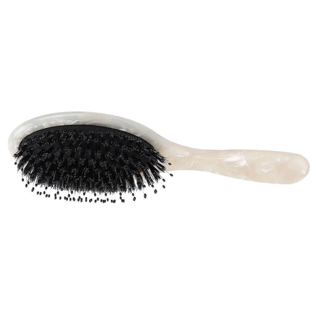 Boar Bristle Brush Dry Wet Use Enhance Shine Nylon Bristles Detangling Hair Brush for Thick Extensions Wigs Curly Hair