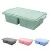 Square Ice Cube Tray with Lid 2-Cavity Food-Grade Silicone Easy-Release Mold for Whiskey Cocktails Leak-Proof Stackable Ice Cube Maker