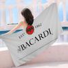 B-Bacardi Rum Vampirfledermaus Mikrofaser Decke Schnelltrocknend Strandtücher Übergröße Druck Super Saugfähig Pooltuch Decke