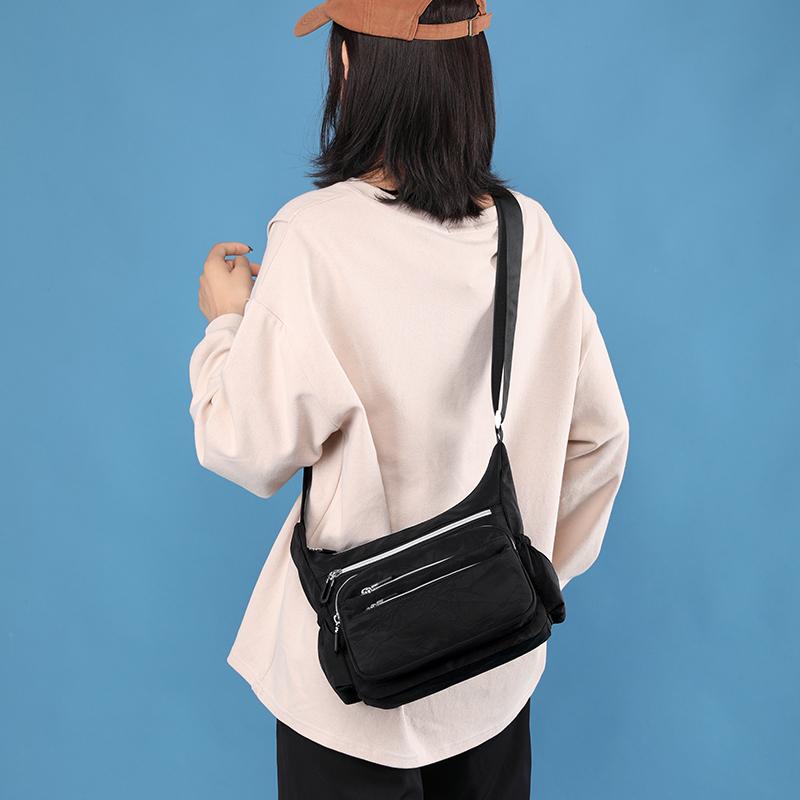 Bolso de Mujer para Exterior de Gran Capacidad Nylon Bolso para Madre de Mediana Edad Multicompartimento Hombro Bandolera